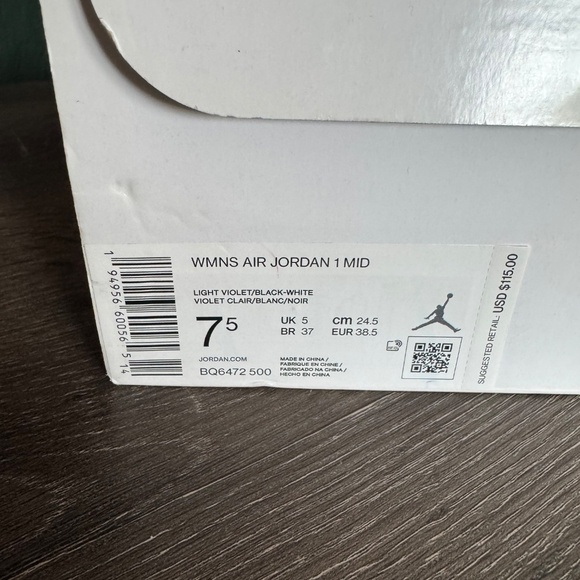 Jordan 1 Mid Barely Rose Womens 7.5 - Picture 2 of 7